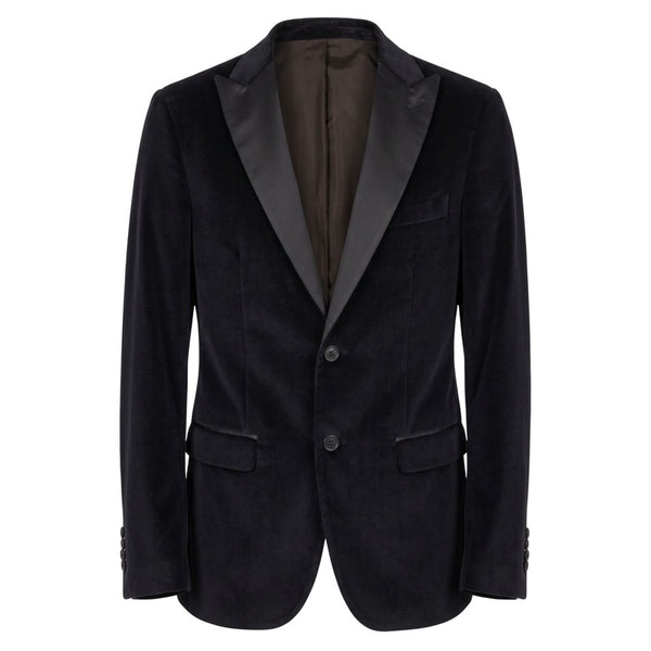 Roberto Pepe Luxury Black Cotton Men Jacket