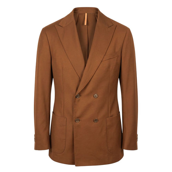Roberto Pepe Luxury Brown Viscose Men Jacket