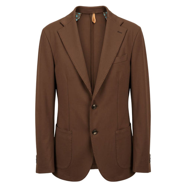 Roberto Pepe Luxury Brown Viscose Men Jacket