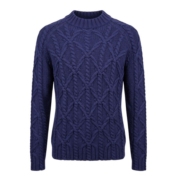 Malo Blue Cotton Men Sweater