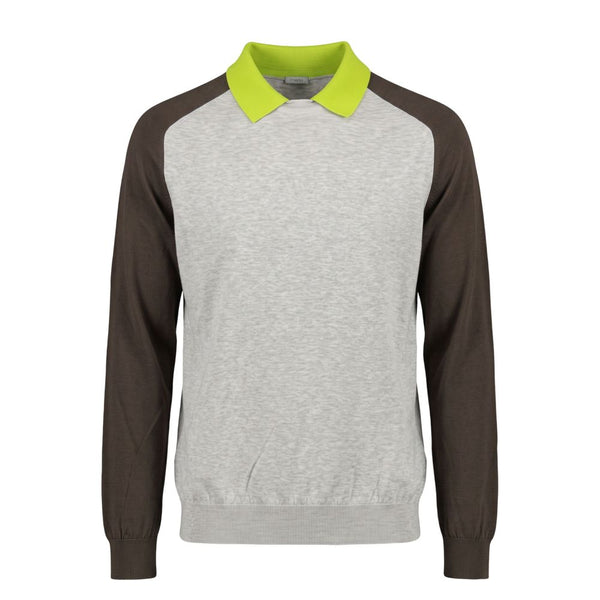 Malo Grey Cotton Men's Sweater