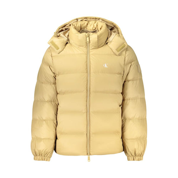 Calvin Klein Beige Nylon Full-Length Jacket