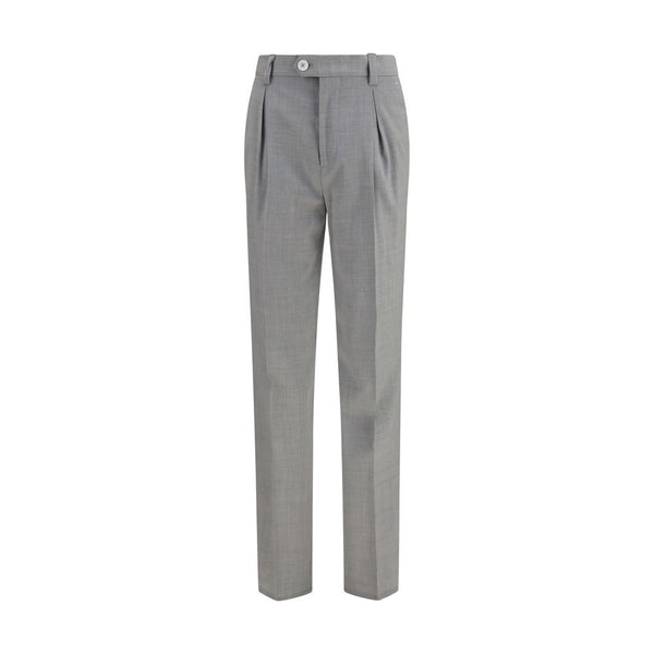 Brunello Cucinelli Gray Wool Oves Aries Dress Pants