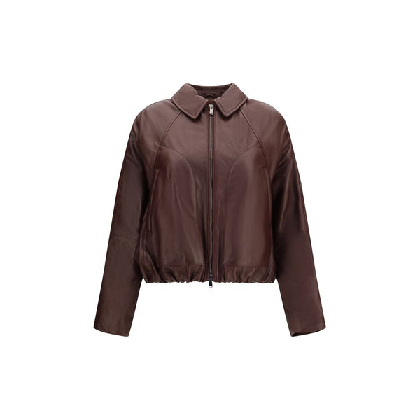 Brunello Cucinelli Bordeaux Lamb Ovis Aries Bomber