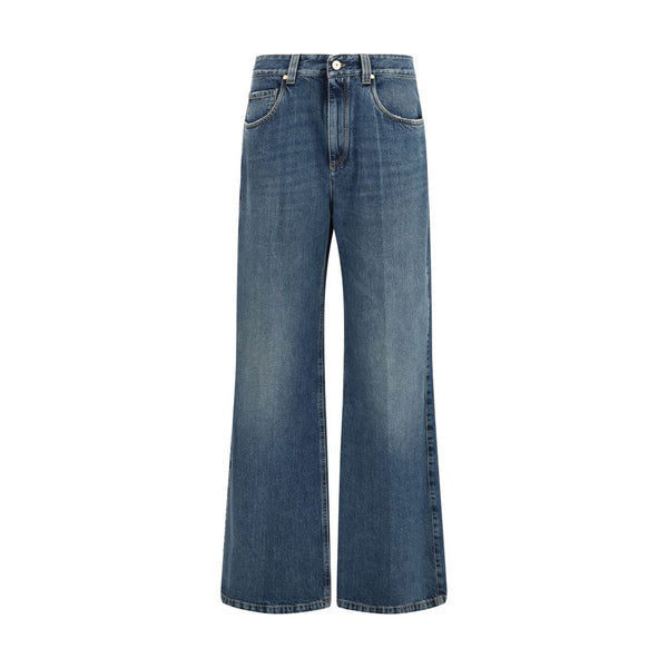 Brunello Cucinelli Blue Cotton Relaxed Fit Jeans