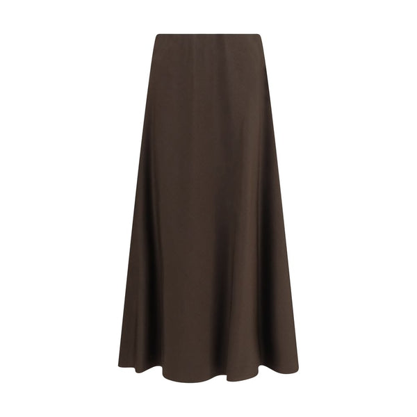 Brunello Cucinelli Brown Wool Oves Aries Midi Skirt