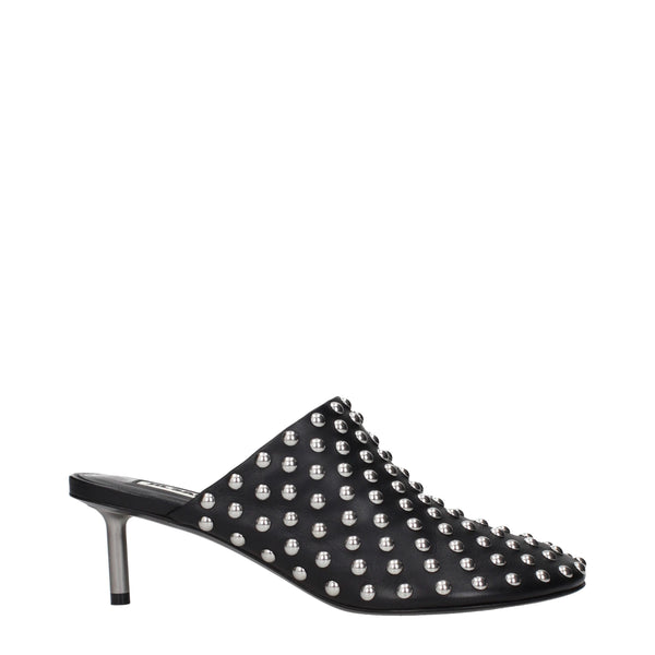 Jil Sander Black Leather Mules