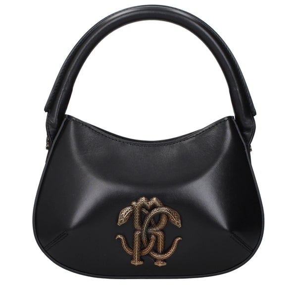 Roberto Cavalli Black Leather Handbag