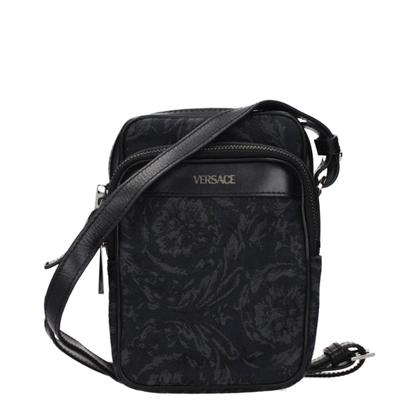 Versace Black Fabric Crossbody Bag