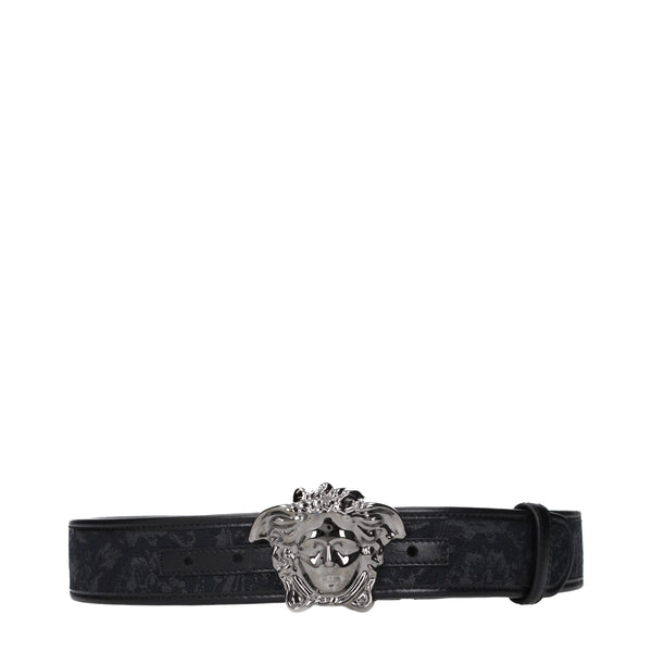 Versace Black Fabric Belt