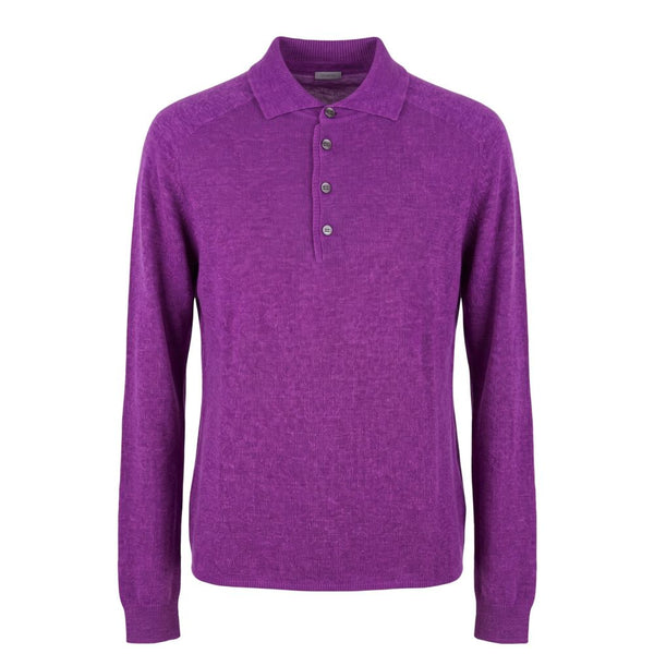 Malo Purple Silk Men Sweater