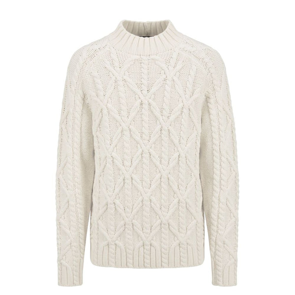 Malo White Cotton Men's Sweater