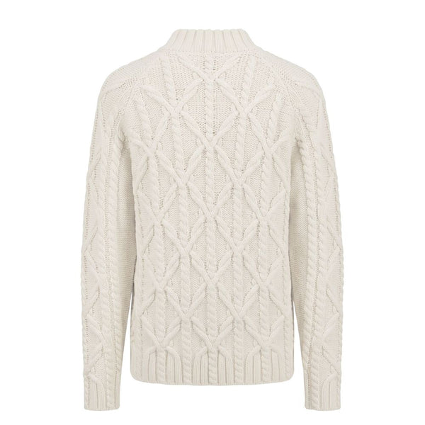 Malo White Cotton Men's Sweater
