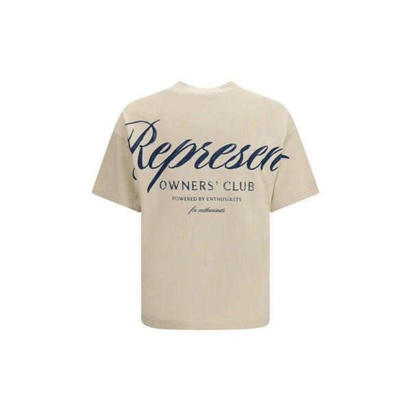Represent Beige Cotton T-Shirt