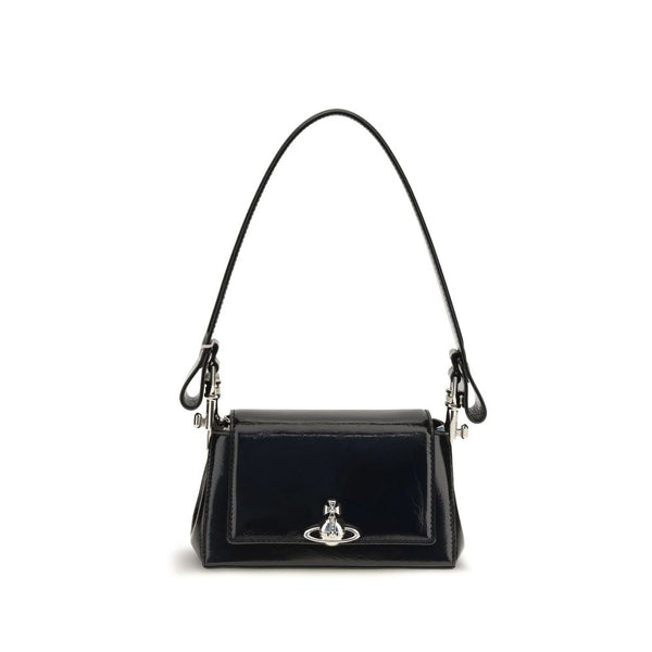 Vivienne Westwood Black Calf Leather Bos Taurus Shoulder Bag