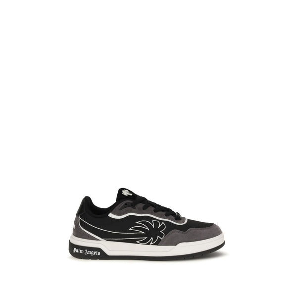 Palm Angels Black Calf Leather Bos Taurus Low Top Sneakers