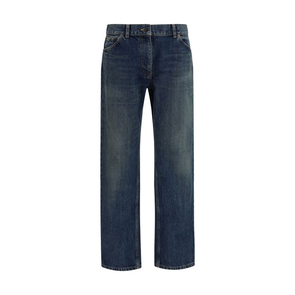 The Row Blue Cotton Relaxed Fit Jeans