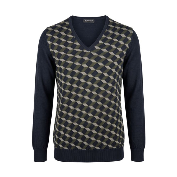 Roberto Pepe Luxury Green Wool Men's Sweater