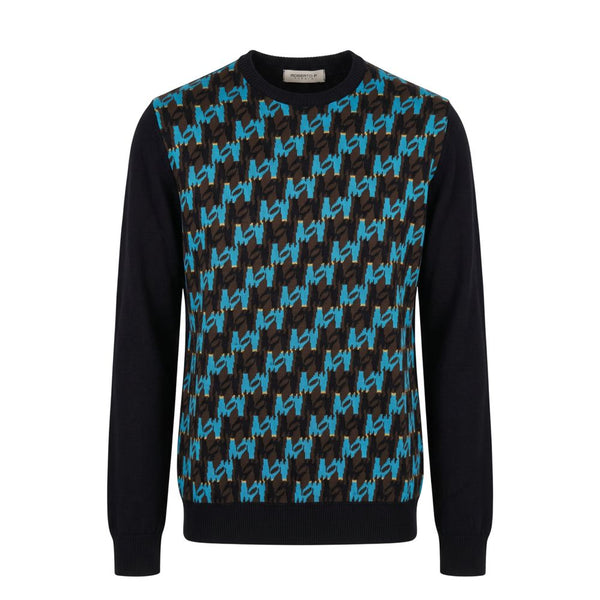 Roberto Pepe Luxury Light Blue Wool Men's Sweater