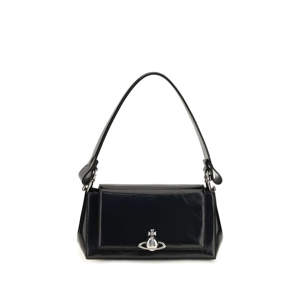 Vivienne Westwood Black Calf Leather Bos Taurus Shoulder Bag