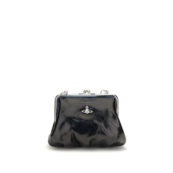Vivienne Westwood Black Calf Leather Bos Taurus Handbag