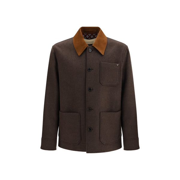 Valentino Garavani Brown Wool Oves Aries Full-Length Jacket