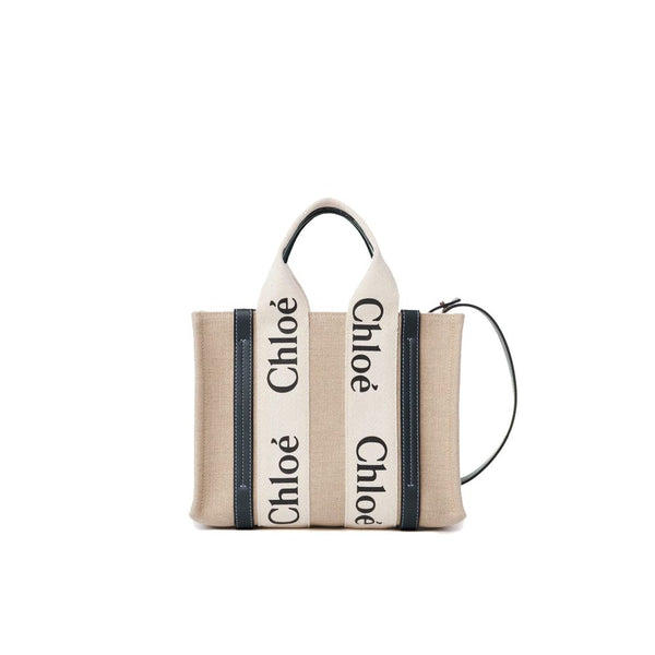 Chloé Beige Linen Tote Bag
