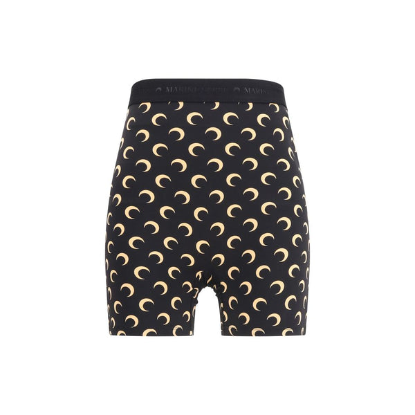 Marine Serre Black Polyamide Bermuda Shorts