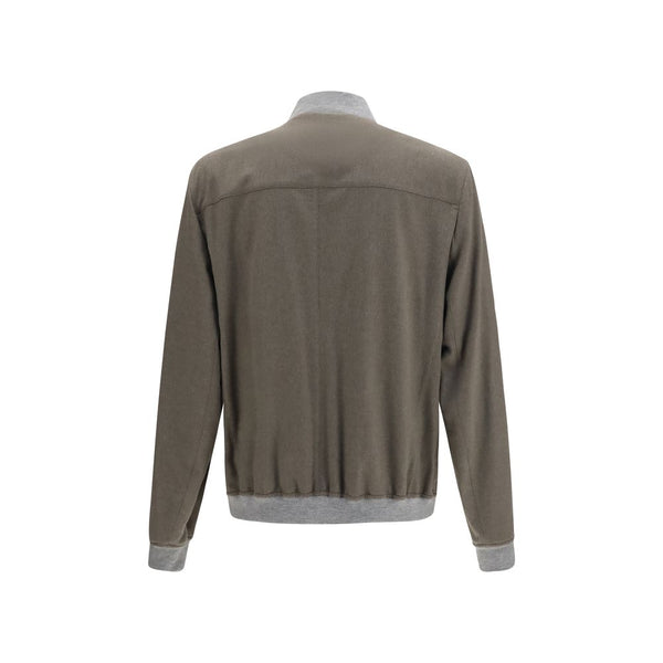 Brunello Cucinelli Bicolor Cashmere Bomber