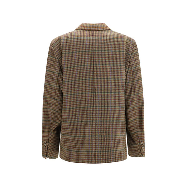Ganni Brown Recycled Wool Blazer