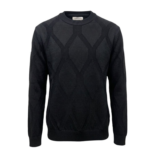 Roberto Pepe Luxury Black Wool Men Sweater