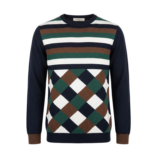 Roberto Pepe Luxury Blue Wool Men's Sweater