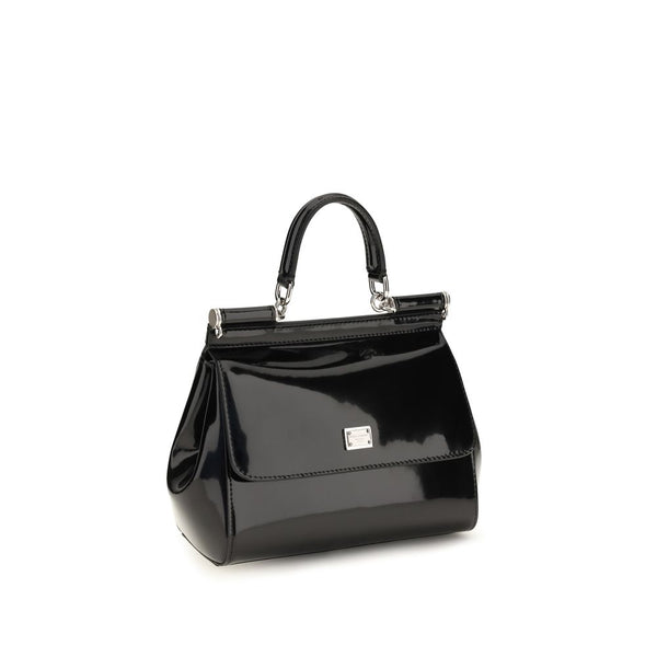 Dolce & Gabbana Black Calf Leather Bos Taurus Handbag