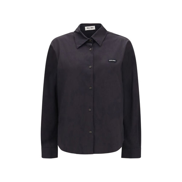 Miu Miu Black Cotton Dress Shirt