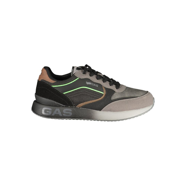 Gas Black Polyurethane Mens Sneaker