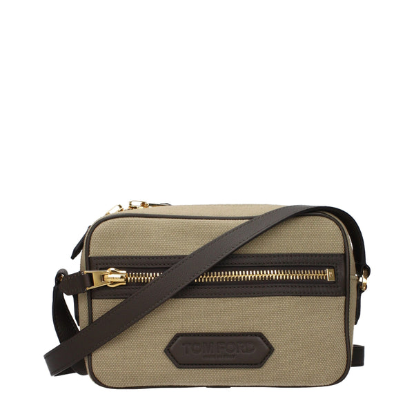 Tom Ford Beige Fabric Crossbody Bag