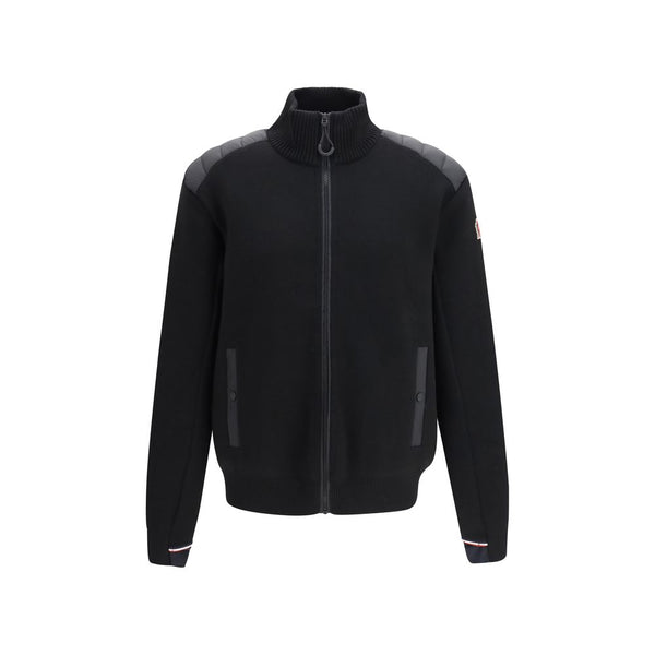 Moncler Grenoble Black Wool Oves Aries Cardigan
