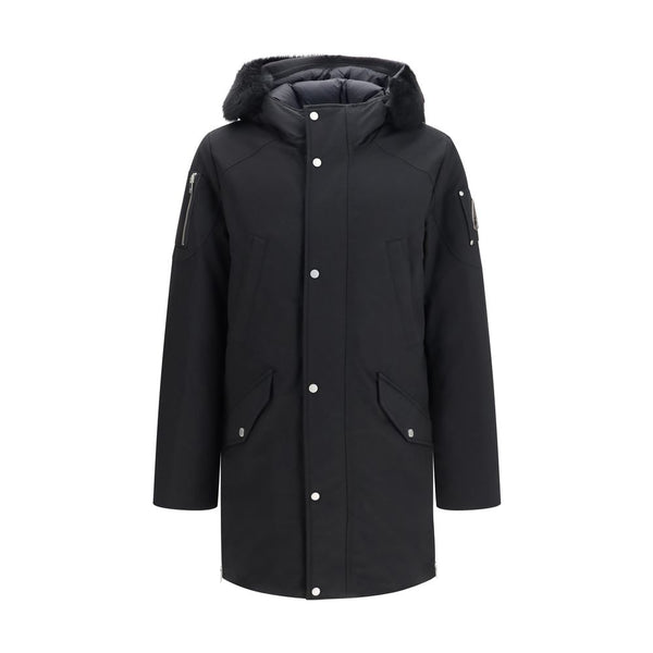 Moose Knuckles Black Cotton Coat