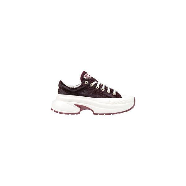 Converse Bordeaux Leather Chunky Sneakers