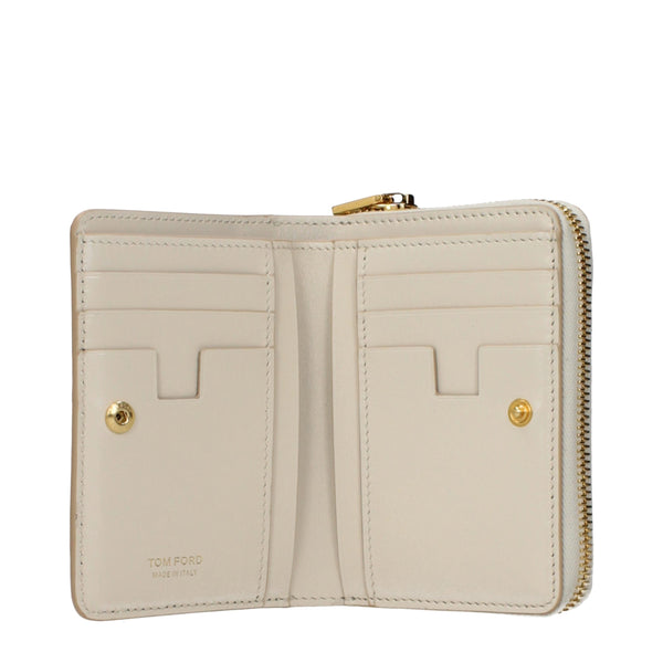 Tom Ford Beige Leather Wallet