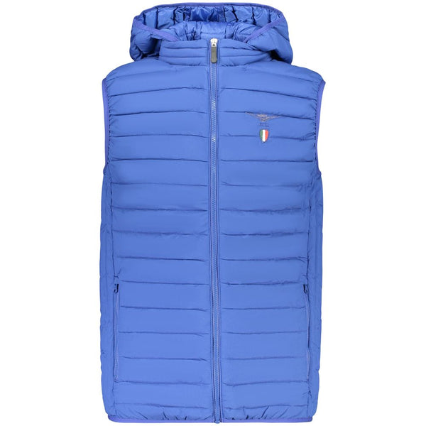 Accademia Militare Blue Polyester Men's Jacket