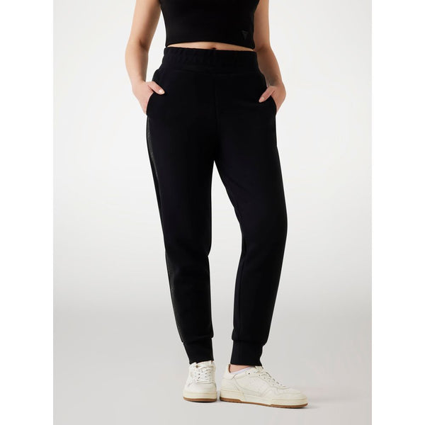 Guess Black Polyester Joggers (Workout Pants)