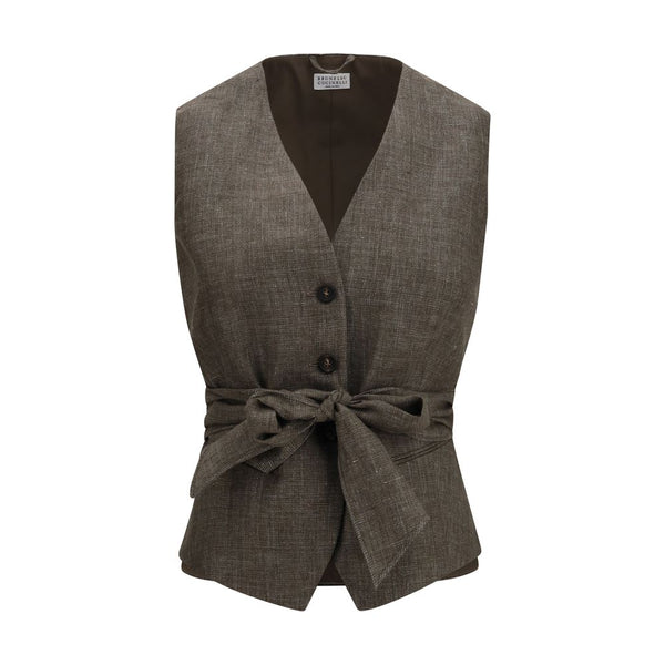 Brunello Cucinelli Brown Linen Blazer