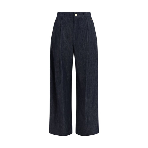 Brunello Cucinelli Blue Cotton Casual Pants