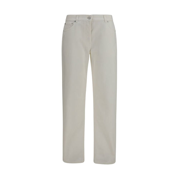 The Row White Cotton Straight-Leg Jeans