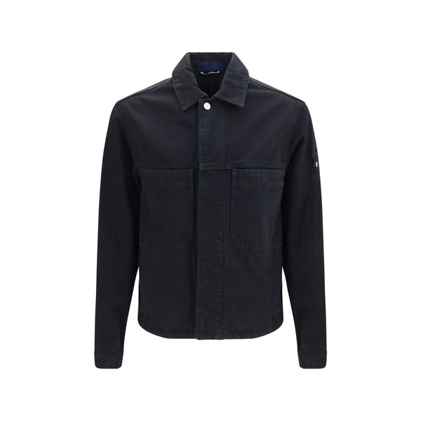 Stone Island Black Cotton Biker Jacket