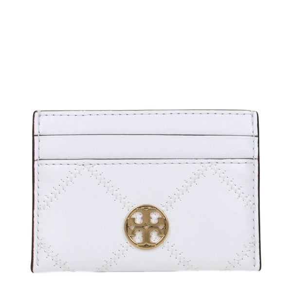 Tory Burch White Leather Cardholder