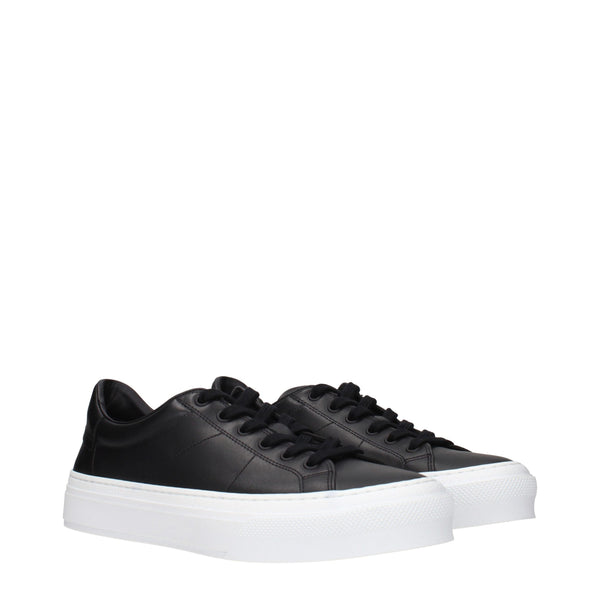 Givenchy Black Leather Low Top Sneakers