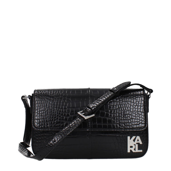 Karl Lagerfeld Black Polyethylene Shoulder Bag