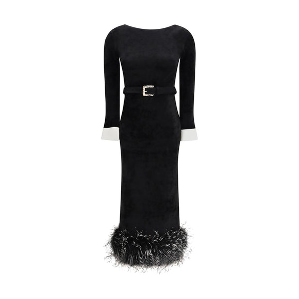 Self-Portrait Black Viscose Cocktail Dress